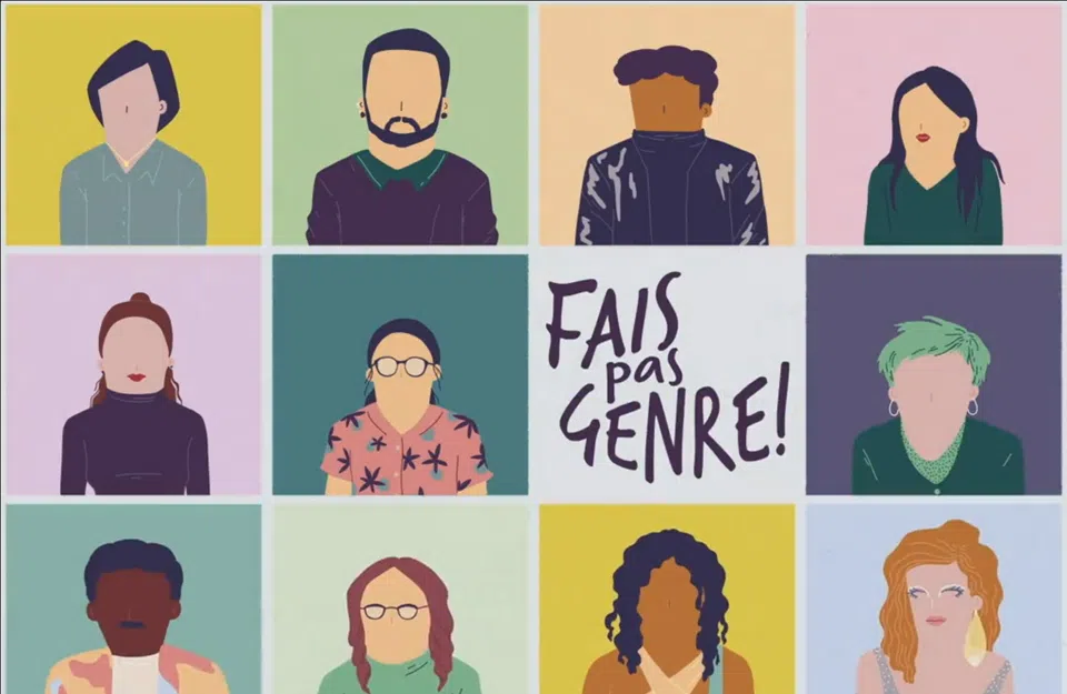 logo de l'émission. portraits dessinés des intervenant.e.s